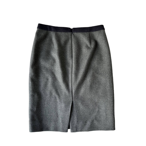 J.Crew // Number 2 Gray & Blue Wool Color-block Pencil Skirt, Size 6 - Picture 3 of 7